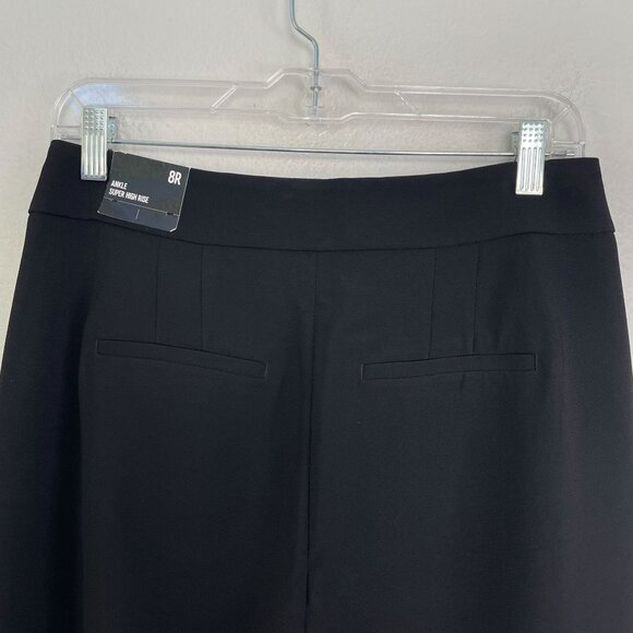 NEW Express Womens 8R Black Pleated Ankle Super High Rise Pants Career Office - Picture 10 of 11